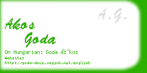 akos goda business card